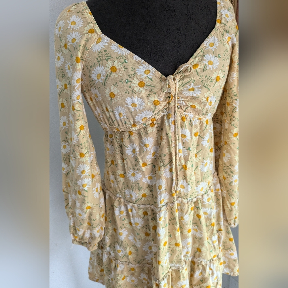 Vtg 90s/ Y2K Daisy Babydoll Mini Dress - Picture 5 of 7